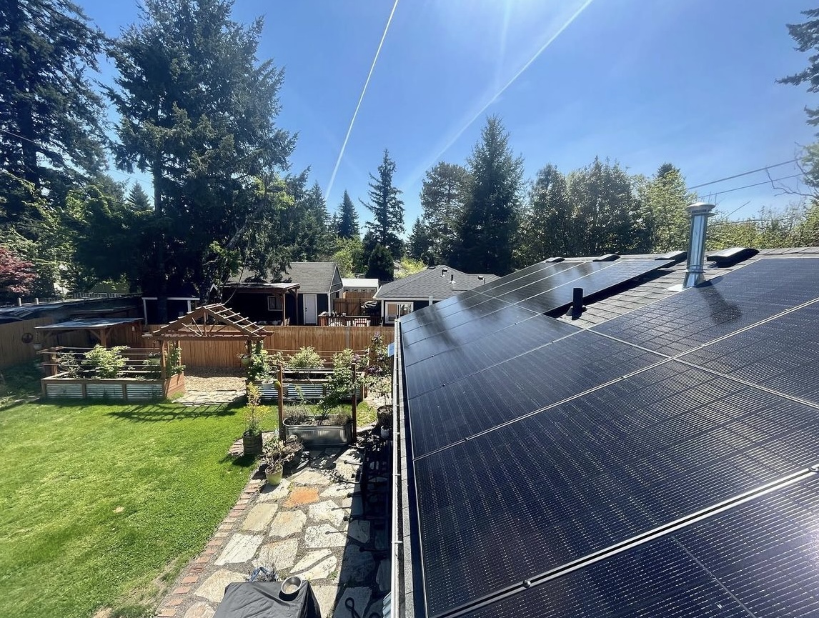 Clean solar install on a beautiful day.